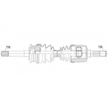 Cardan Arbre de Transmission Gauche Pour Ford Ranger Mazda B-Serie 2.5 D 1362929