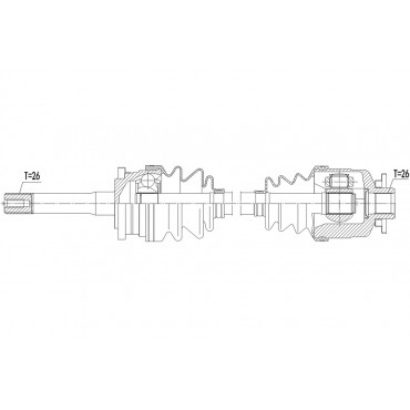 Cardan Arbre de Transmission Droit Pour Ford Ranger Mazda B-Serie 2.5 TD 1362928