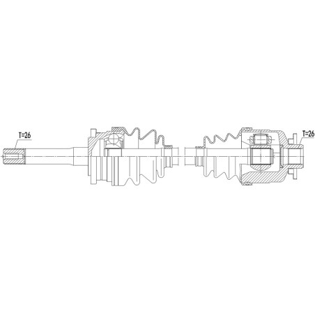 Cardan Arbre de Transmission Droit Pour Ford Ranger Mazda B-Serie 2.5 TD 1362928