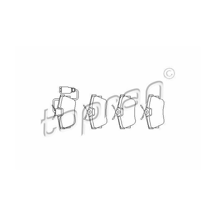 kit de plaquettes de frein arrière SEAT Alhambra 7V8 VW Sharan 7M9 T4 7D0698451F