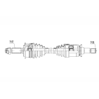 Cardan Arbre de Transmission Arrière Gauche Pour Citroën C-Crosser 3274C9