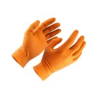 50 Gants Nitrile Orange Taille M Pour GLVGRPOM