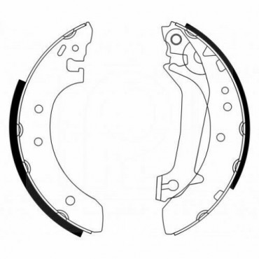 Jeu Machoire de frein Tambour Ford Escort Fiesta 96AB2200AB 95AB-2200-BC 1065033