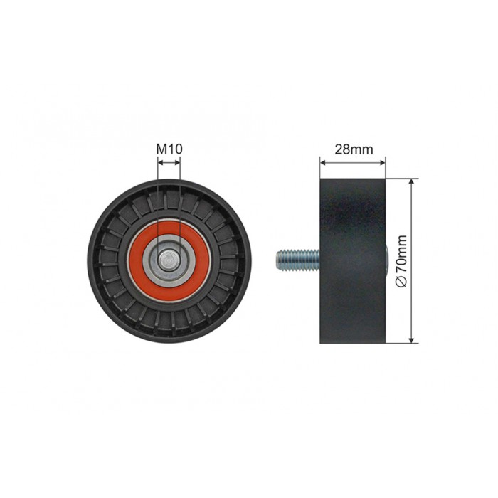 Poulie Galet Courroie Enrouleur Pour Hyundai Accent II Elantra III 2528727000
