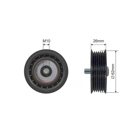 Poulie Galet Courroie Enrouleur Pour Saab 9-3 9-5 900 II 55562635 4967907