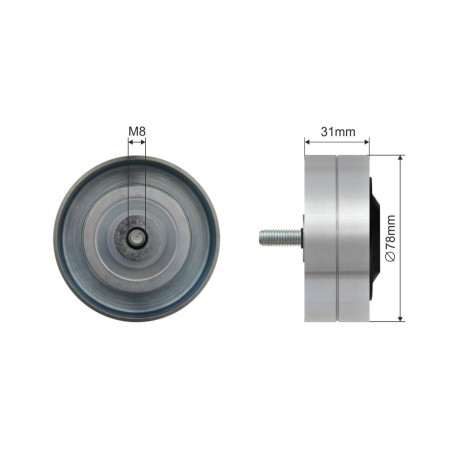 Poulie Galet Courroie Enrouleur Pour Audi A8 Vw Phaeton 4.2 077109244F