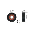 Poulie Galet Courroie Enrouleur Pour Bmw Série 3 E46 5 E60 E61 7 E65 64557786706