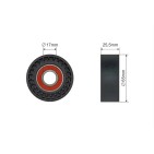 Poulie Galet Courroie Enrouleur Pour Citroën C5 C6 Xantia Fiat Ulysse 96289491