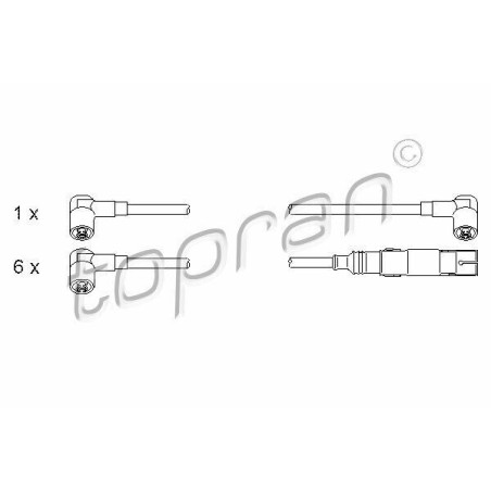 Jeux câble d'allumage VW Golf 1H1 Jetta 1H2 Passat Sharan 7M8 Vento 021998031A