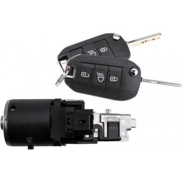 Antivol de Direction + Clefs Pour Citroën Berlingo C3 C4 C5 Jumpy 9673257480