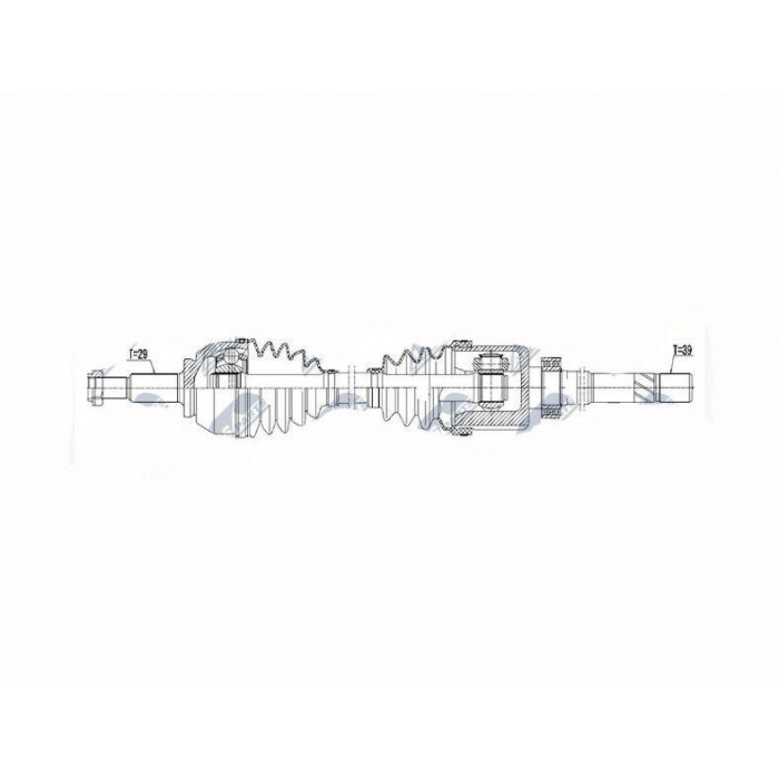 ARBRE DE TRANSMISSION CARDAN DROIT FIAT TALENTO NV300 VIVARO B TRAFIC 391005010R