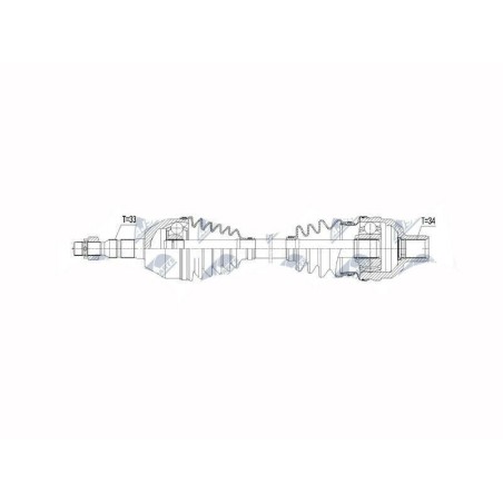 ARBRE DE TRANSMISSION CARDAN DROIT OPEL MERIVA 1.4T 2010-2017 13248627