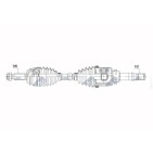 ARBRE DE TRANSMISSION CARDAN DROIT JEEP COMPASS 2.4 à partir de 2014