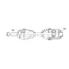 ARBRE DE TRANSMISSION CARDAN DROIT JEEP COMPASS 2WD 2.4 à partir de 2014