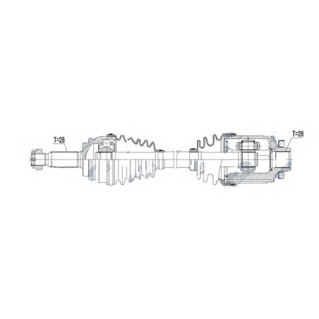 ARBRE DE TRANSMISSION CARDAN DROIT JEEP COMPASS 2WD 2.4 à partir de 2014