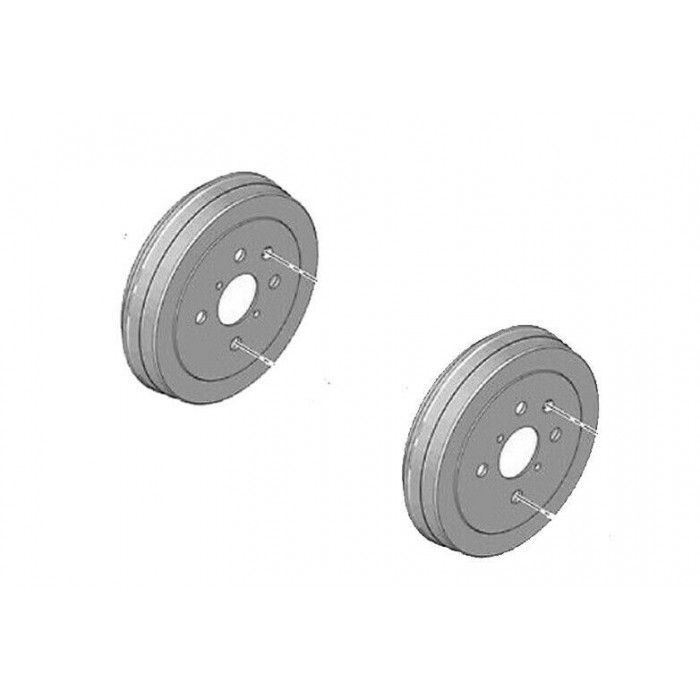 x2 Tambour de Frein Arrière Pour Peugeot Toyota Aygo Citroën 424748 424310H010