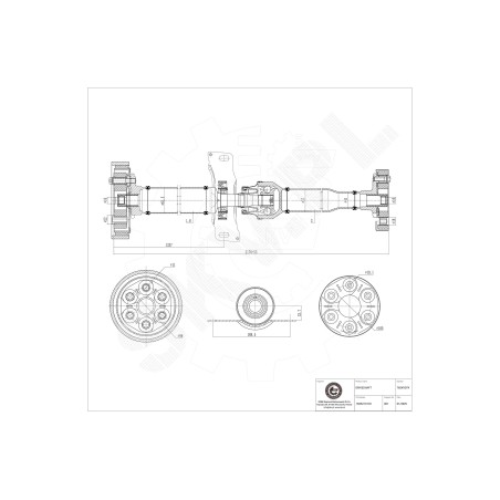 Arbre de transmission Cardan Arrière Pour VW Golf V Audi A3 1K0521101D