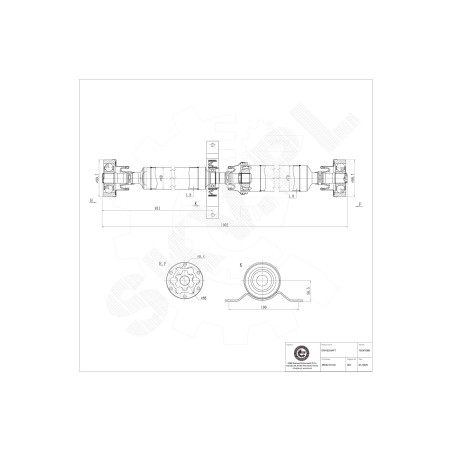 Arbre de transmission Cardan Arrière Pour Audi A8 4E0521101D 4E0521101H