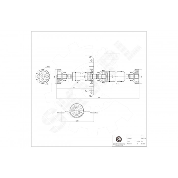 Arbre de transmission Cardan Arrière Pour Audi Q5 8R0521101B