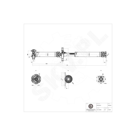 Arbre de transmission Cardan Arrière Pour BMW Série 3 E46 26111229565