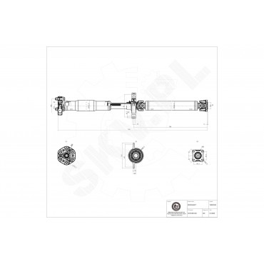 Arbre de transmission Cardan Arrière Pour BMW Série 3 E90 E91 E92 26107527333