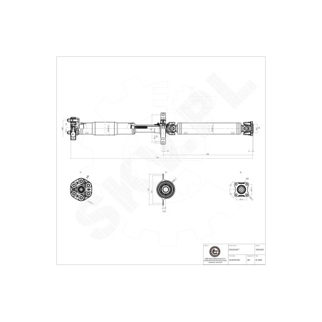 Arbre de transmission Cardan Arrière Pour BMW Série 3 E90 E91 E92 26107527333
