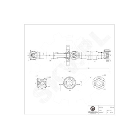 Arbre de transmission Cardan Arrière Pour BMW Série 3 E90 E91 E92 26107531307
