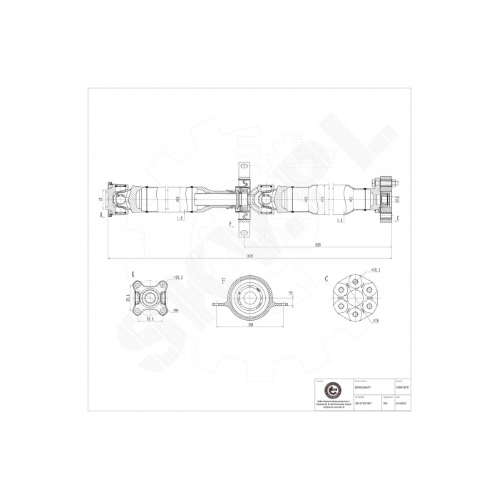 Arbre de transmission Cardan Arrière Pour BMW Série 3 E90 E91 E92 26107531307