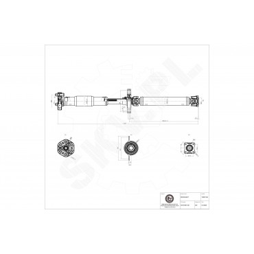 Arbre de transmission Cardan Arrière Pour BMW Série 3 E90 E91 E92 26107527355