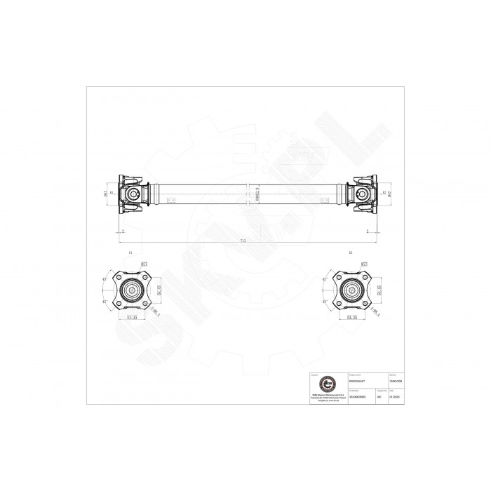 Arbre de transmission Cardan Avant Pour BMW Série 3 F30, F80 F31 26207632650