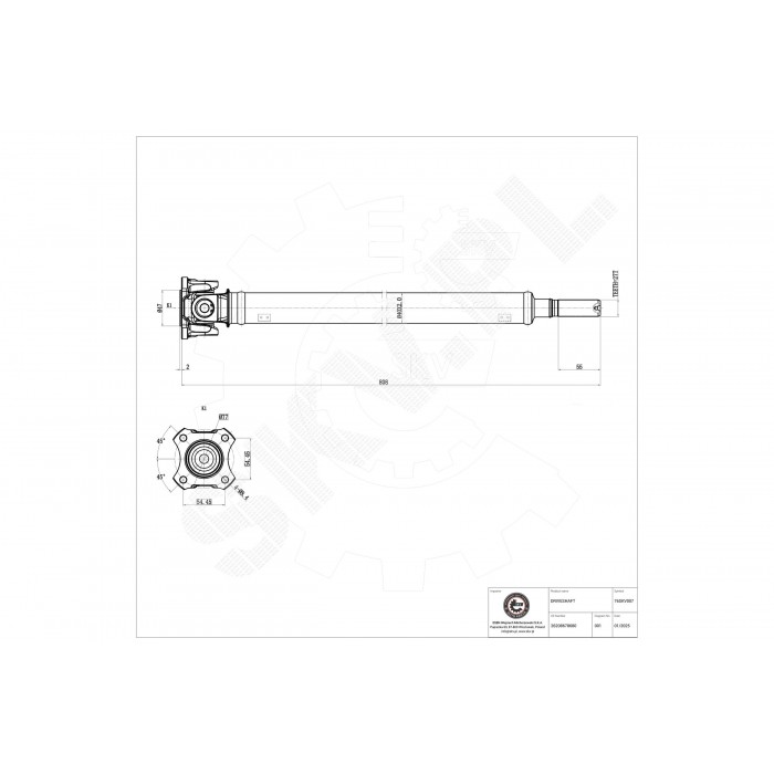 Arbre de transmission Cardan Avant Pour BMW X5 F95, G05 X6 F96, G06 26208678680