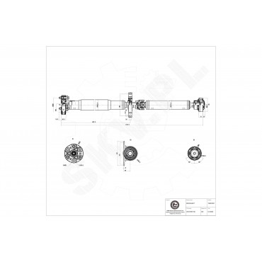 Arbre de transmission Cardan Arrière Pour BMW Série 5 E60 E61 26107542120