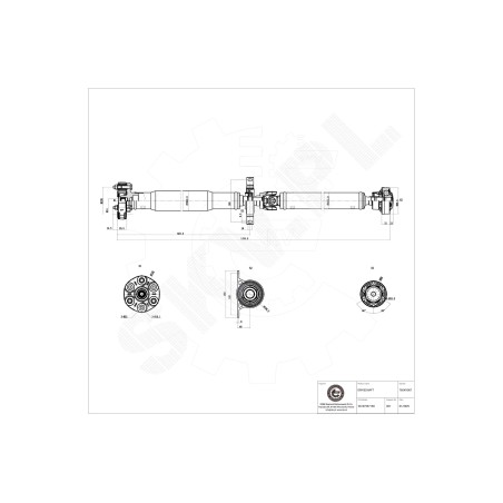 Arbre de transmission Cardan Arrière Pour BMW Série 5 E60 E61 26107542120