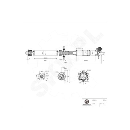 Arbre de transmission Cardan Arrière Pour BMW X3 E83 26107584276