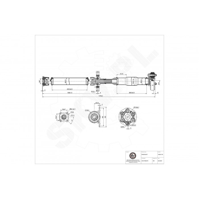 Arbre de transmission Cardan Arrière Pour BMW X3 E83 26107584276