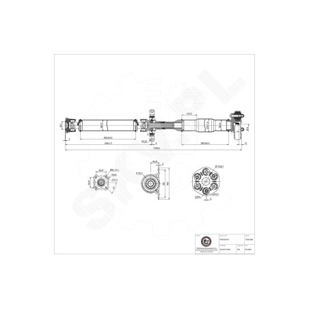 Arbre de transmission Cardan Arrière Pour BMW X3 E83 26107577059