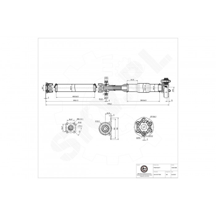 Arbre de transmission Cardan Arrière Pour BMW X3 E83 26107577059