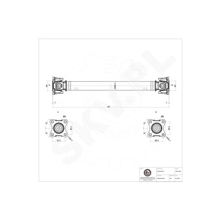 Arbre de transmission Cardan Avant Pour BMW X3 E83 26203401609