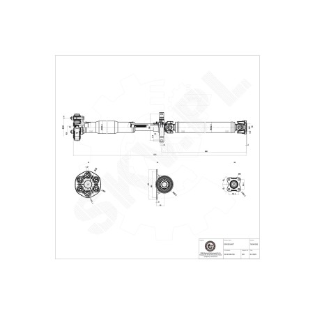 Arbre de transmission Cardan Arrière Pour BMW X3 E83 26107564736