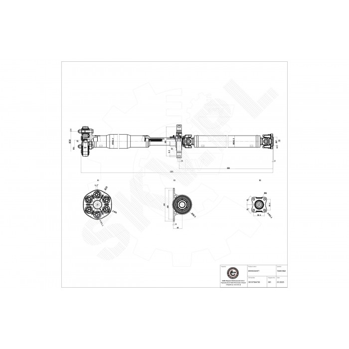 Arbre de transmission Cardan Arrière Pour BMW X3 E83 26107564736