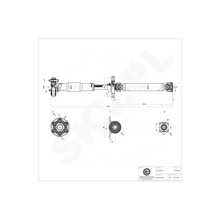 Arbre de transmission Cardan Arrière Pour BMW X3 E83 26107564740