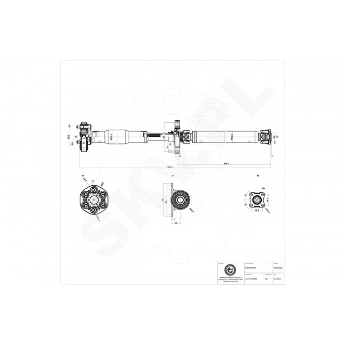 Arbre de transmission Cardan Arrière Pour BMW X3 E83 26107564740
