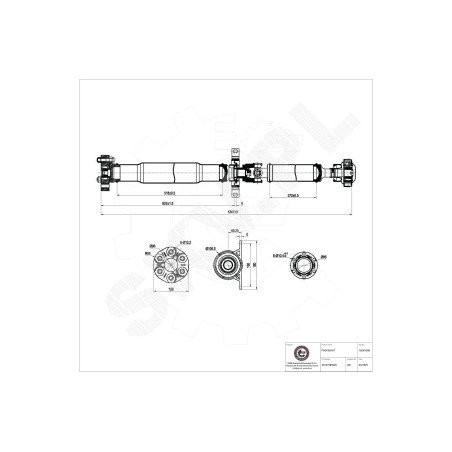 Arbre de transmission Cardan Arrière Pour BMW X3 E83 26107585939
