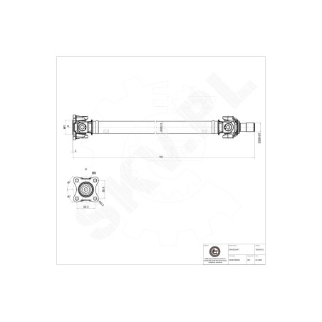 Arbre de transmission Cardan Avant Pour BMW X5 E70 X6 E71, E72 26207556020