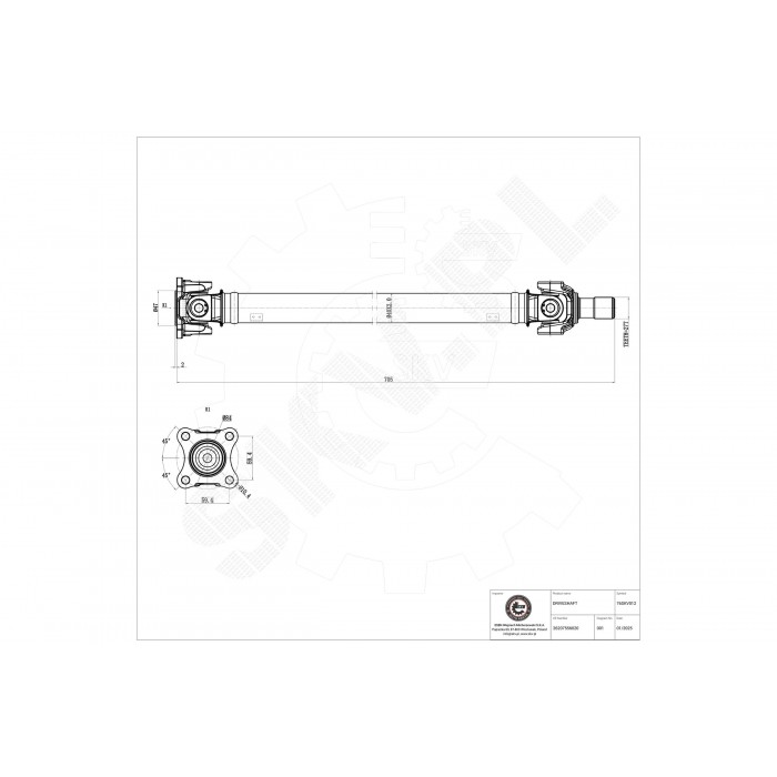 Arbre de transmission Cardan Avant Pour BMW X5 E70 X6 E71, E72 26207556020