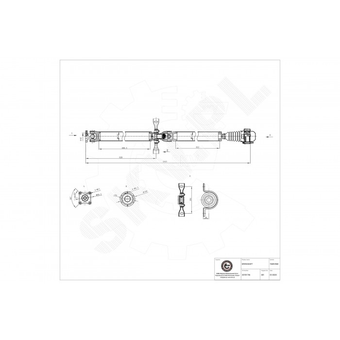 Arbre de transmission Cardan Arrière Pour Opel Chevrolet Vauxhall 0446073
