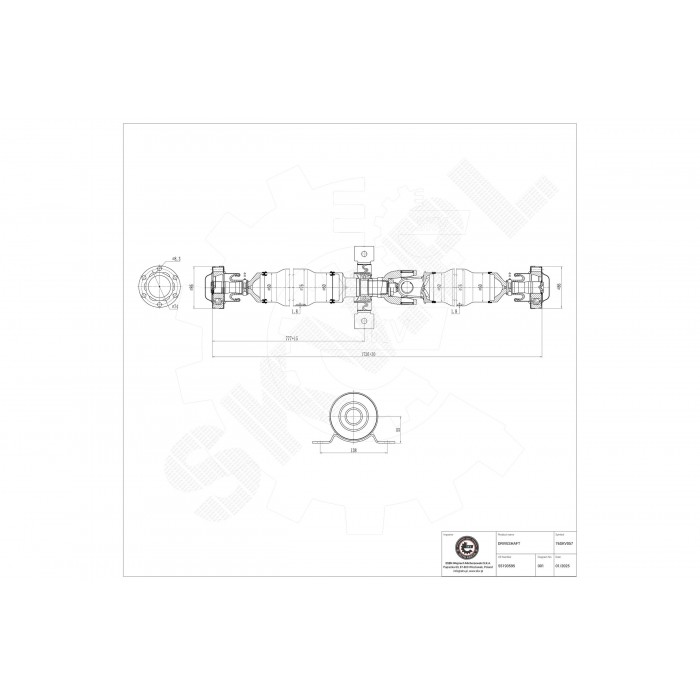 Arbre de transmission Cardan Arrière Pour Fiat Panda 46349688 55193595 55197051
