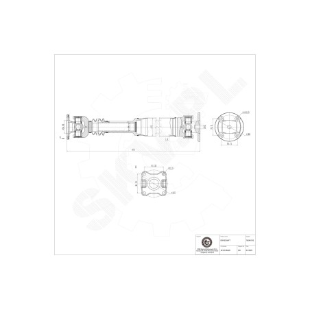 Arbre de transmission Cardan Arrière Pour Jeep Commander 52105760AB 52105760AC