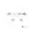 Arbre de transmission Cardan Avant Pour Kia Sorento I Van 491003E110