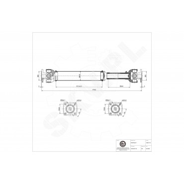 Arbre de transmission Cardan Avant Pour Kia Sorento I Van 491003E110